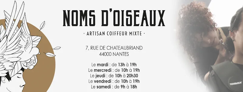 Noms d'oiseaux • Artisan coiffeur mixte - Coiffure Nantes - Photo de couverture - OneBooking