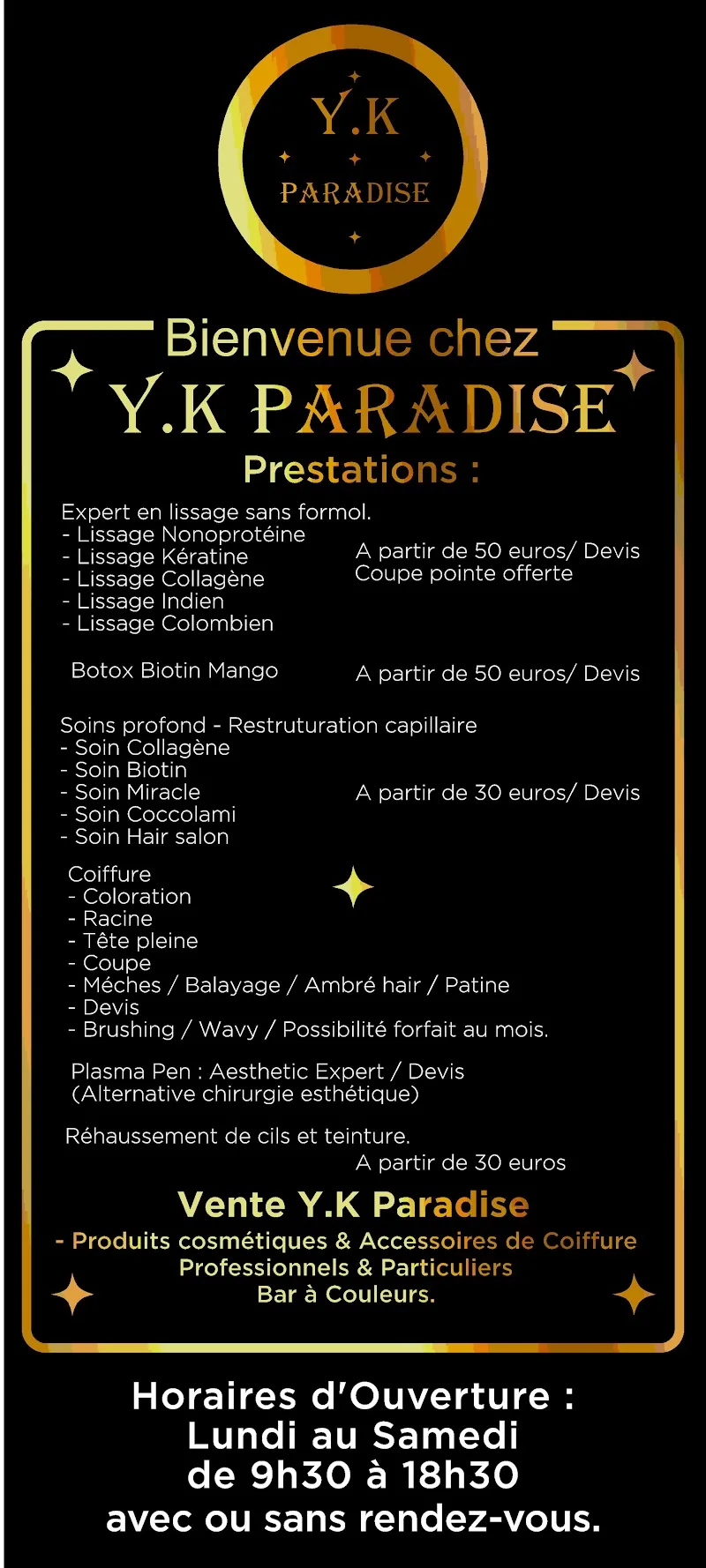 Y.K Paradise | Leila Lissage . Boutique et Salon de coiffures