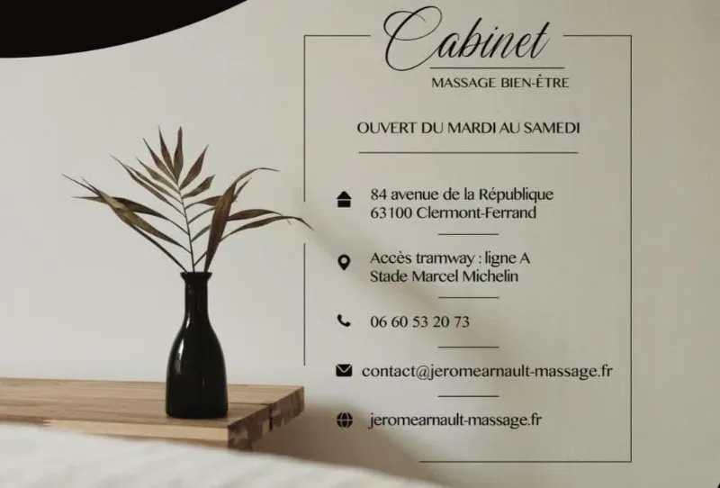 Jérôme Arnault Massage - Massage Clermont-Ferrand - Photo de couverture - OneBooking