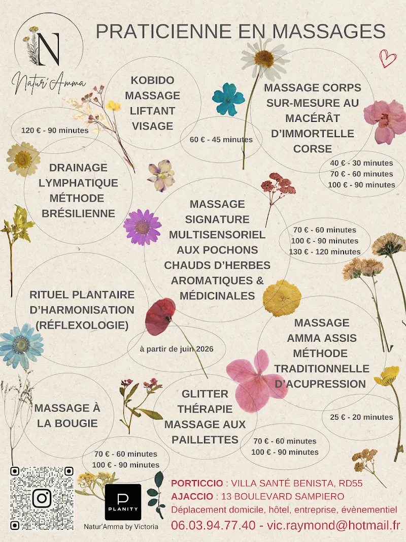 NATUR'AMMA ~ Massages & Drainages by Victoria (PORTICCIO & AJACCIO) - Massage Ajaccio - Photo de couverture - OneBooking