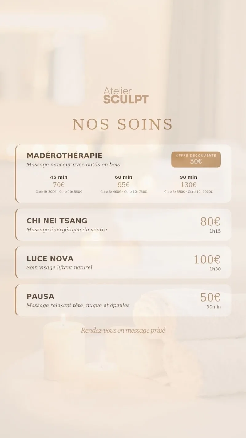 ATELIER SCULPT - Massage Ajaccio - Photo de couverture - OneBooking